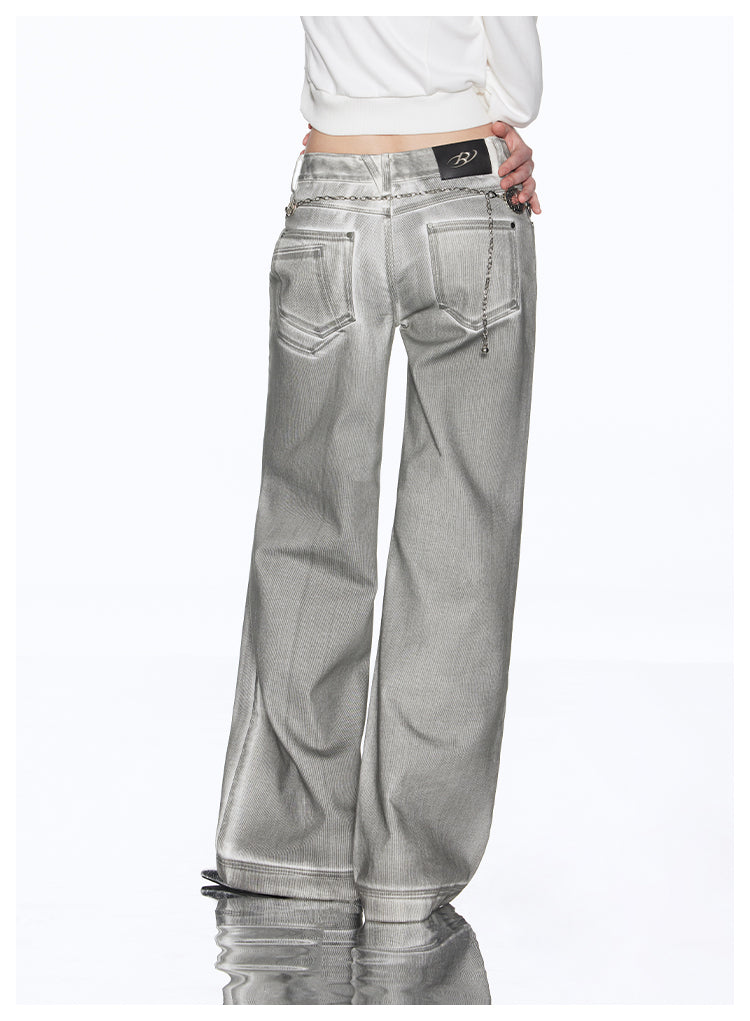 Slim fit washed gradient pants