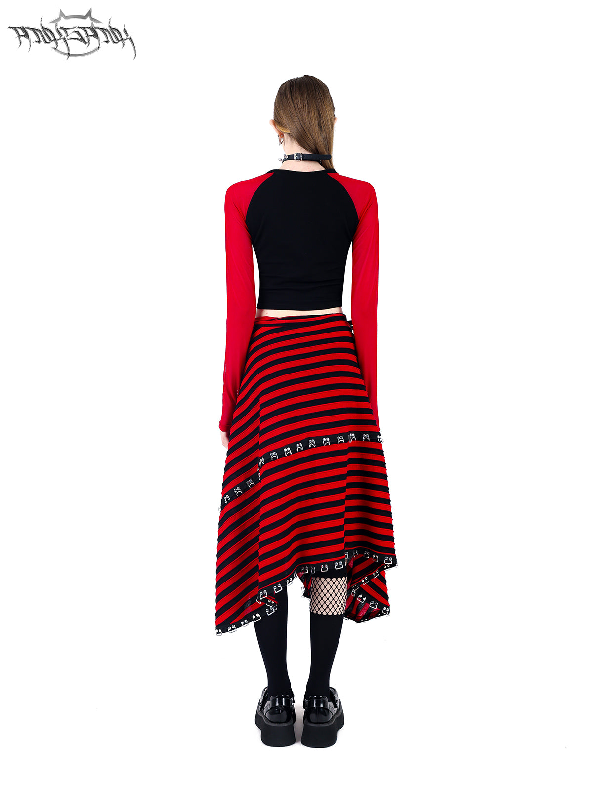 Multi-Wear Buckle Stripe Skirt