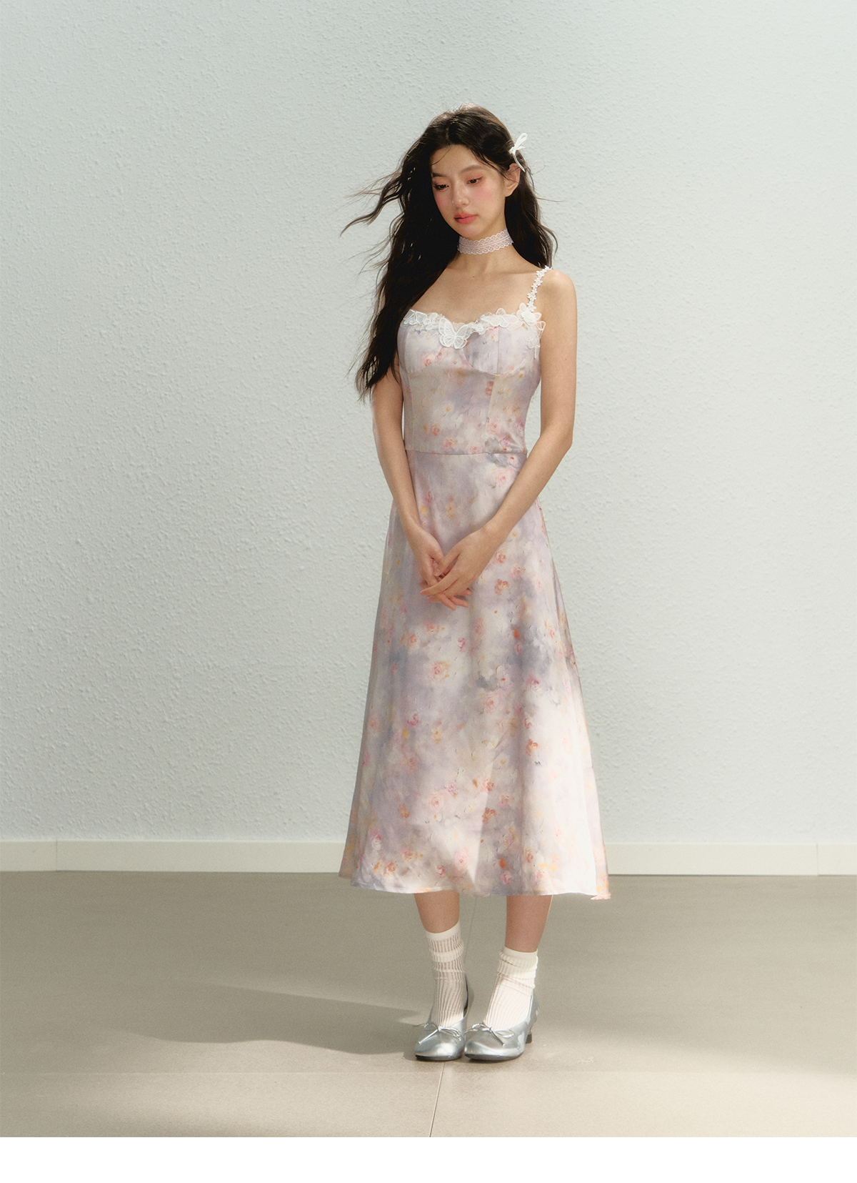 Printed Suspender Dress