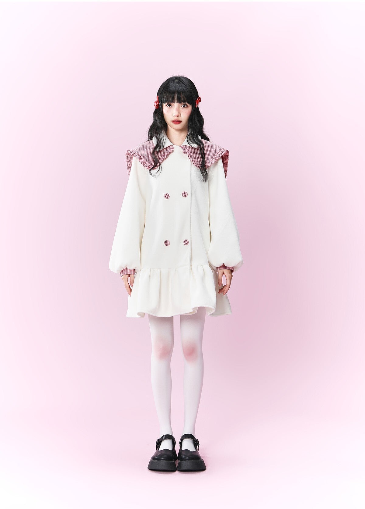 Original design collar college style  coat