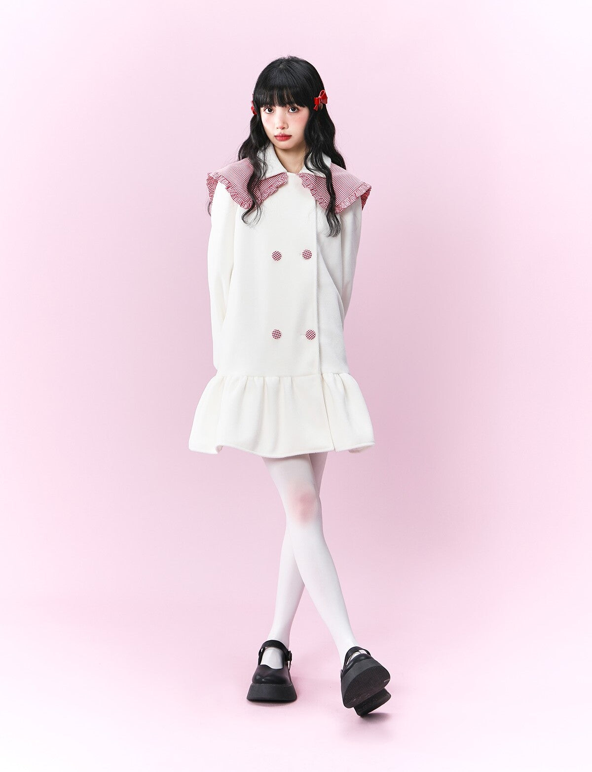 Original design collar college style  coat