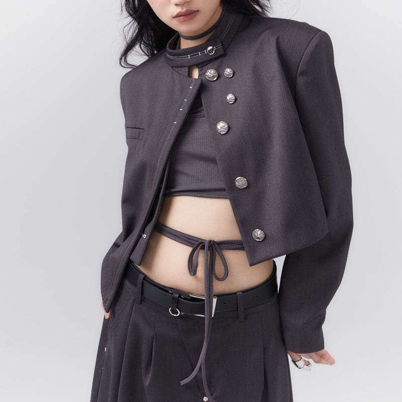 Irregular Design College Style Jacket