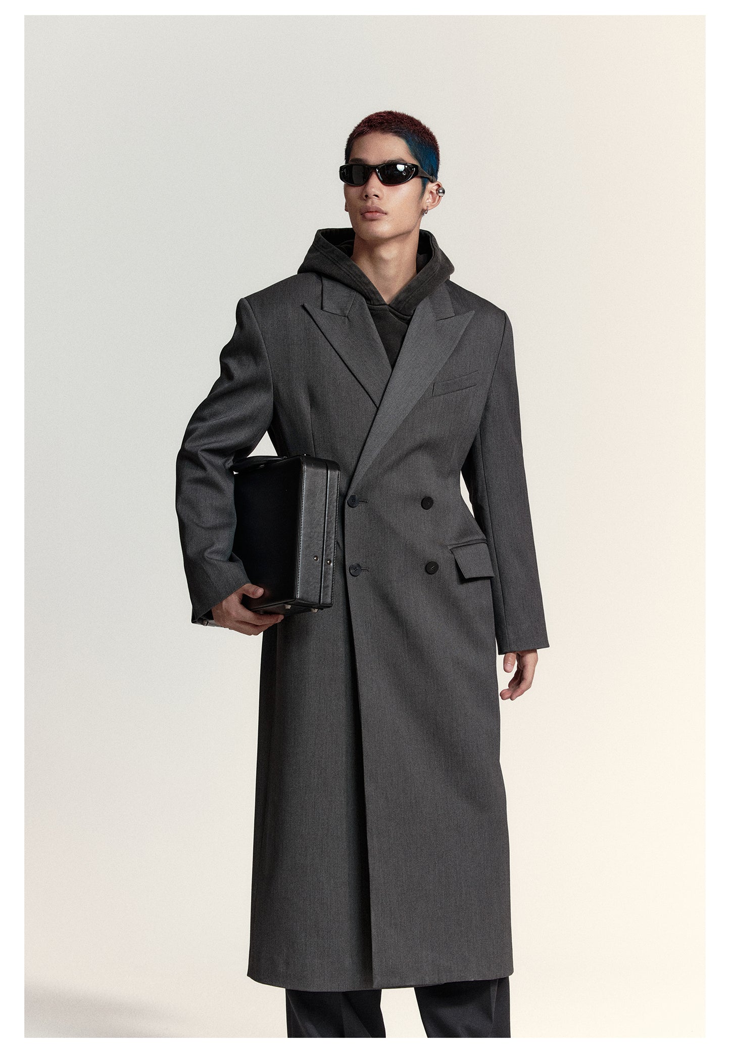 Sharp Design Long Trench Coat