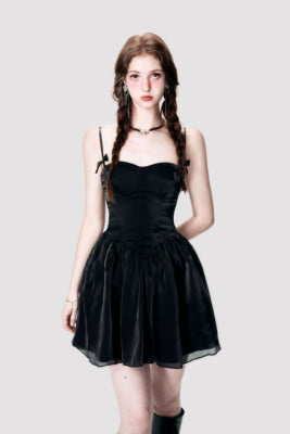 Back Open Suspender Dress