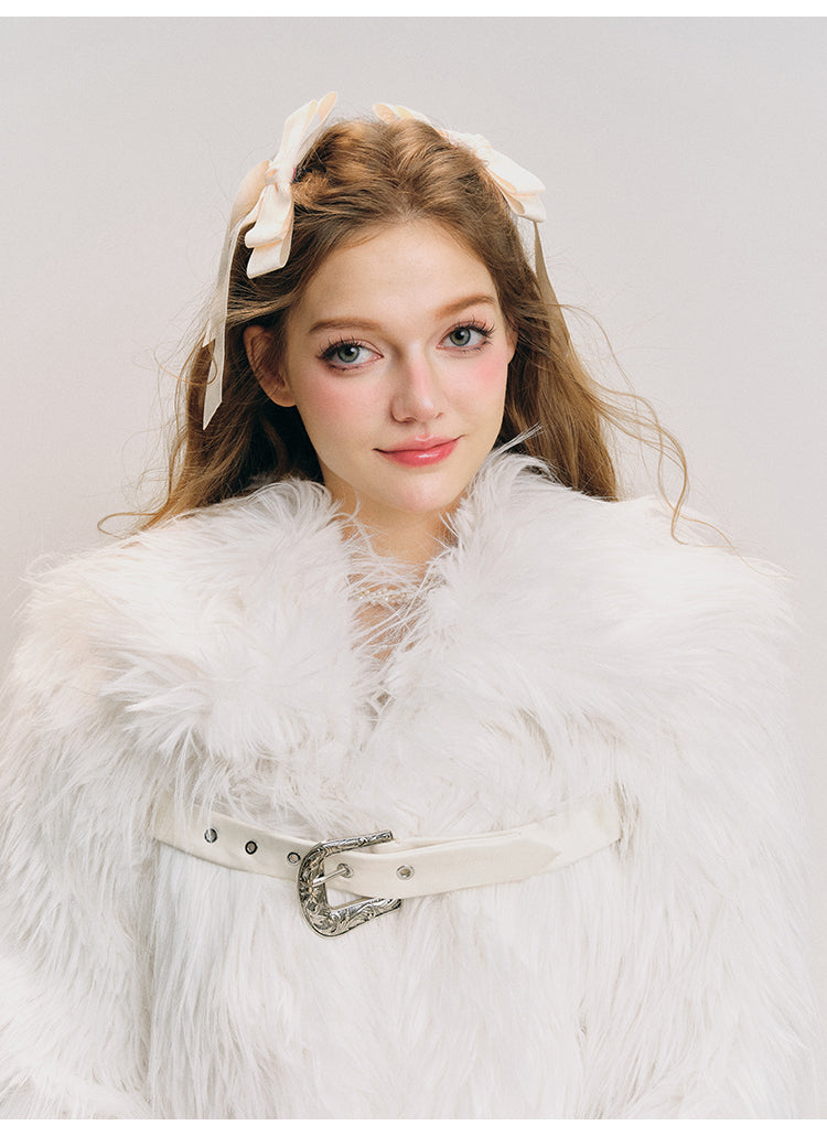 french style lazy fur coat