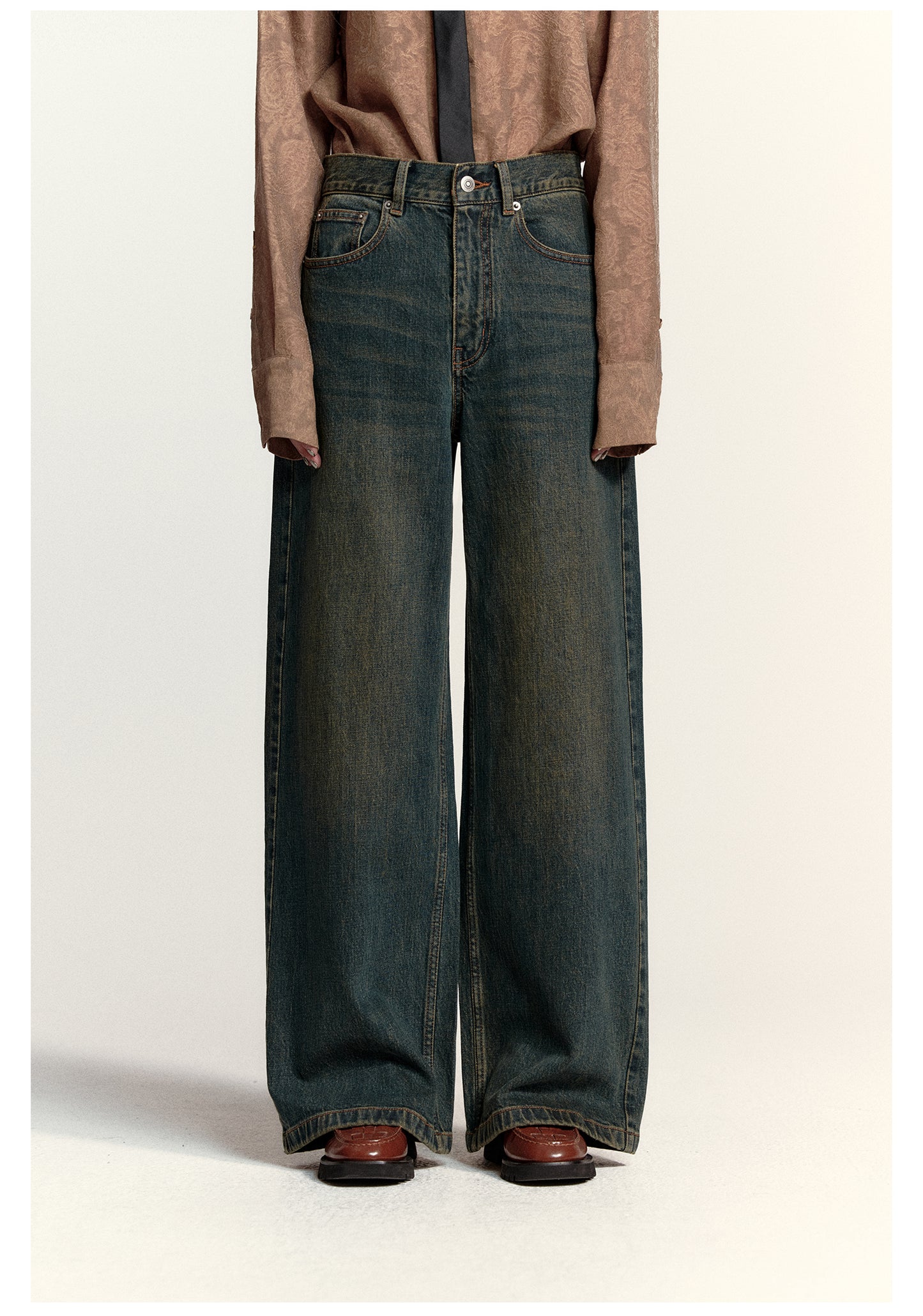 Loose Straight Retro Denim Pants