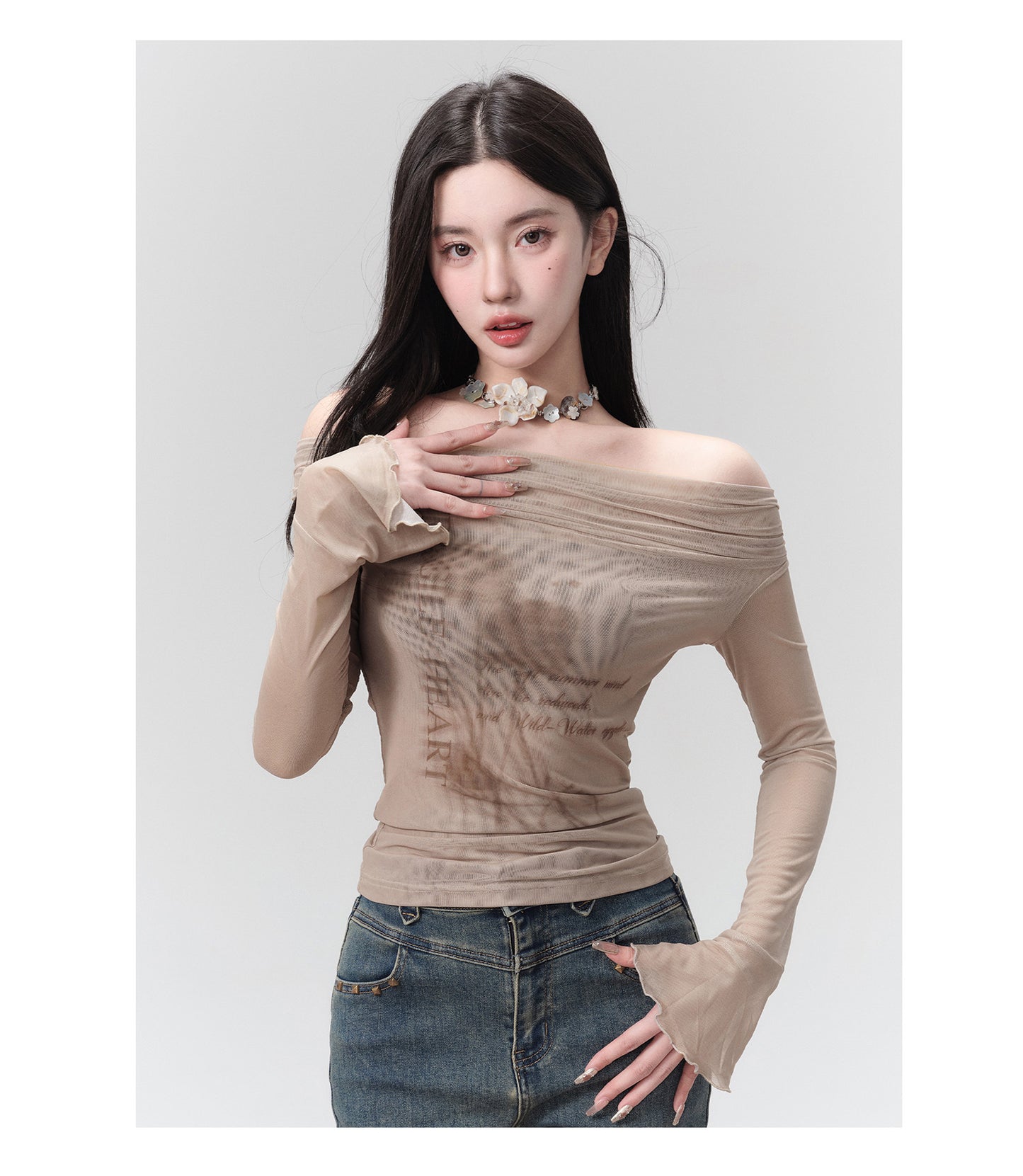 One Shoulder Top Slim T-Shirt