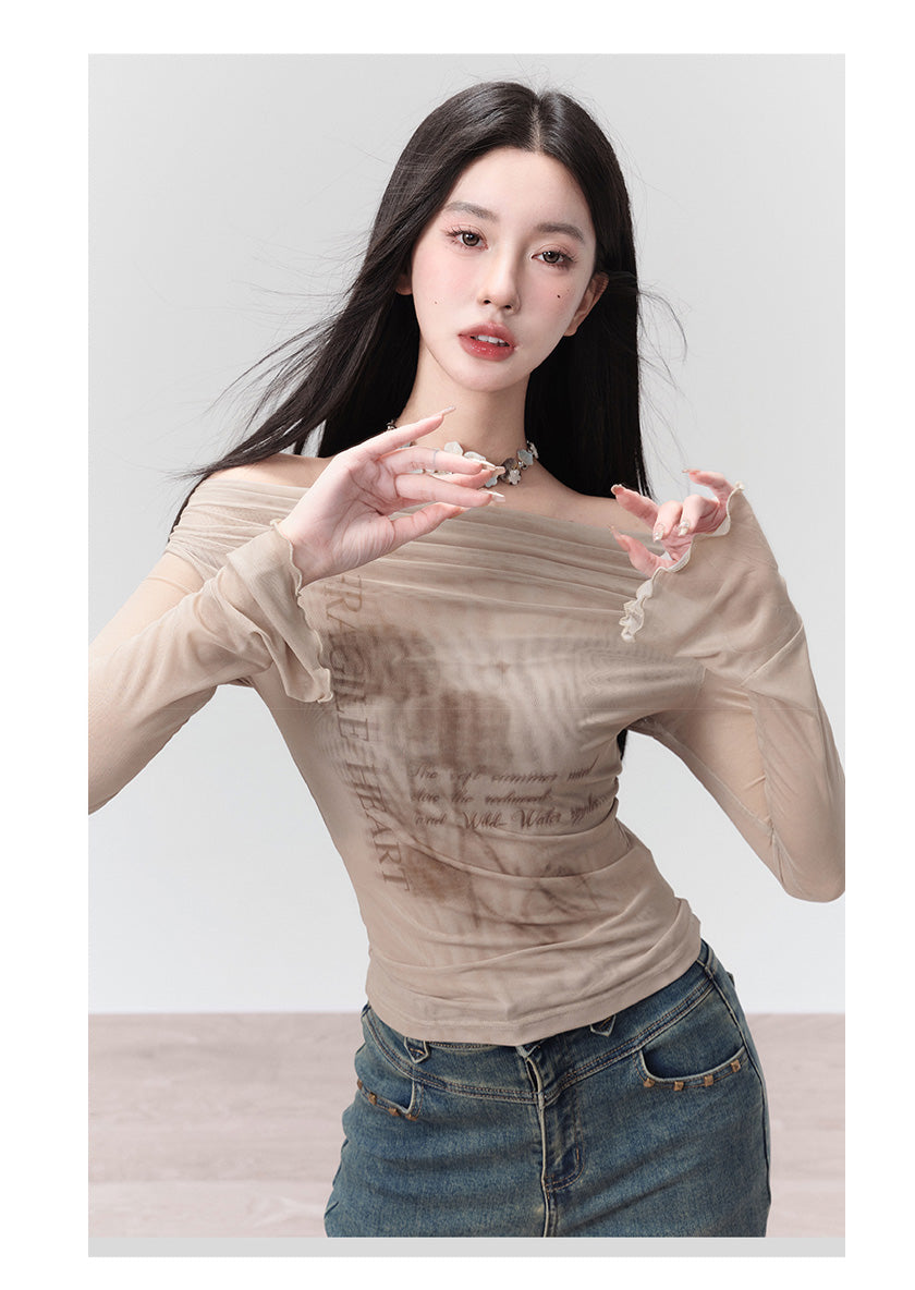 One Shoulder Top Slim T-Shirt