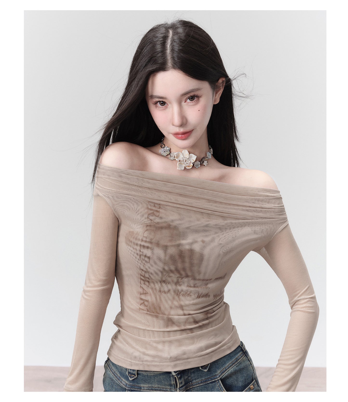 One Shoulder Top Slim T-Shirt