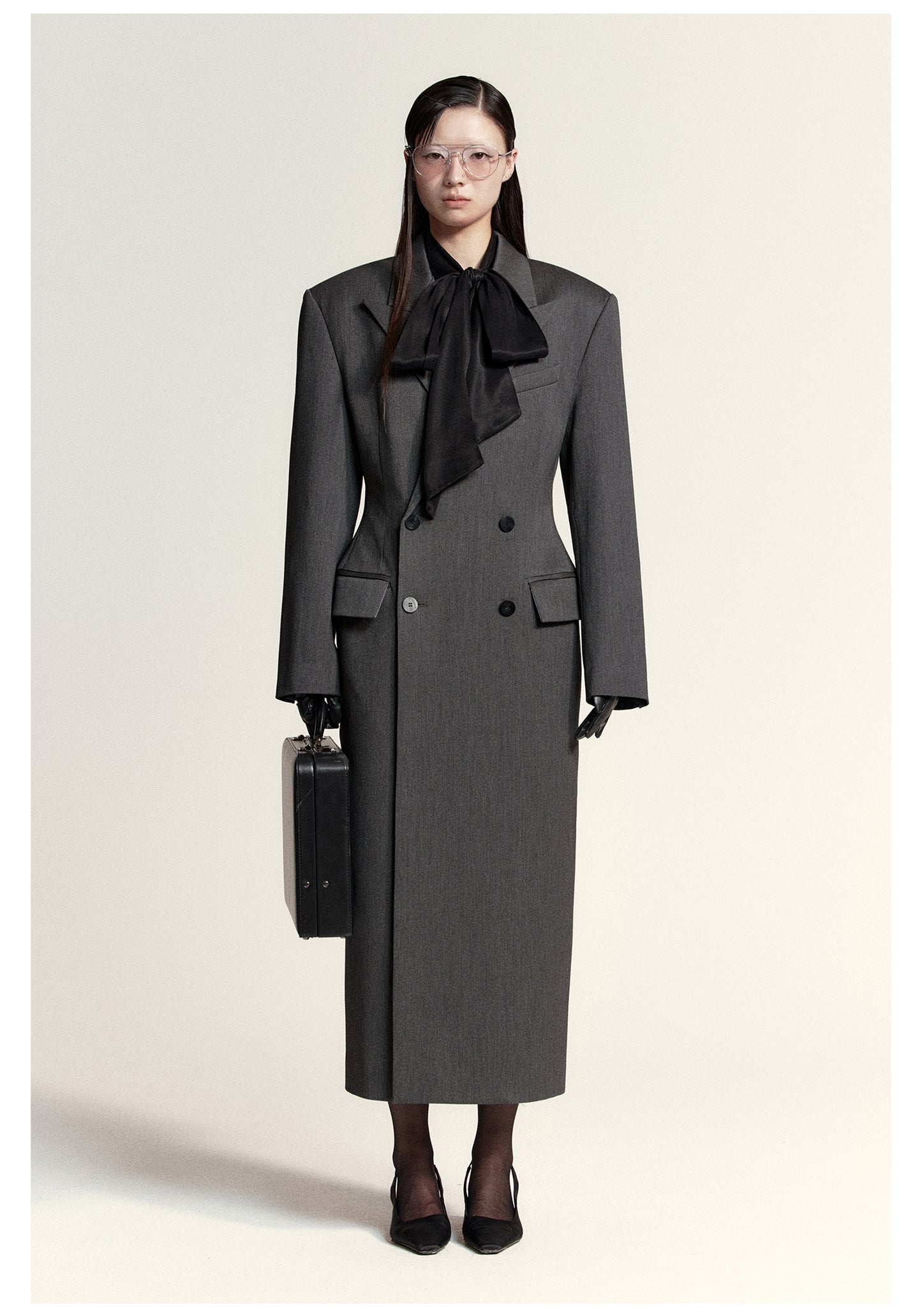 Sharp Design Long Trench Coat