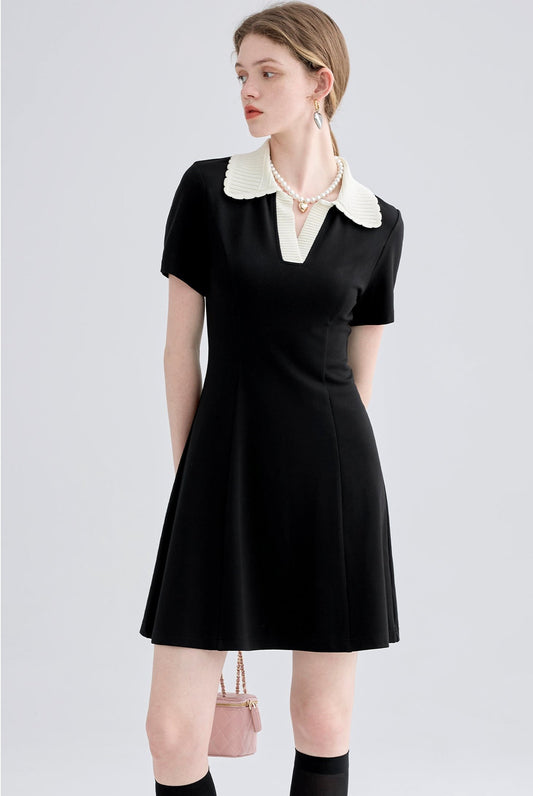 Polo collar slim dress