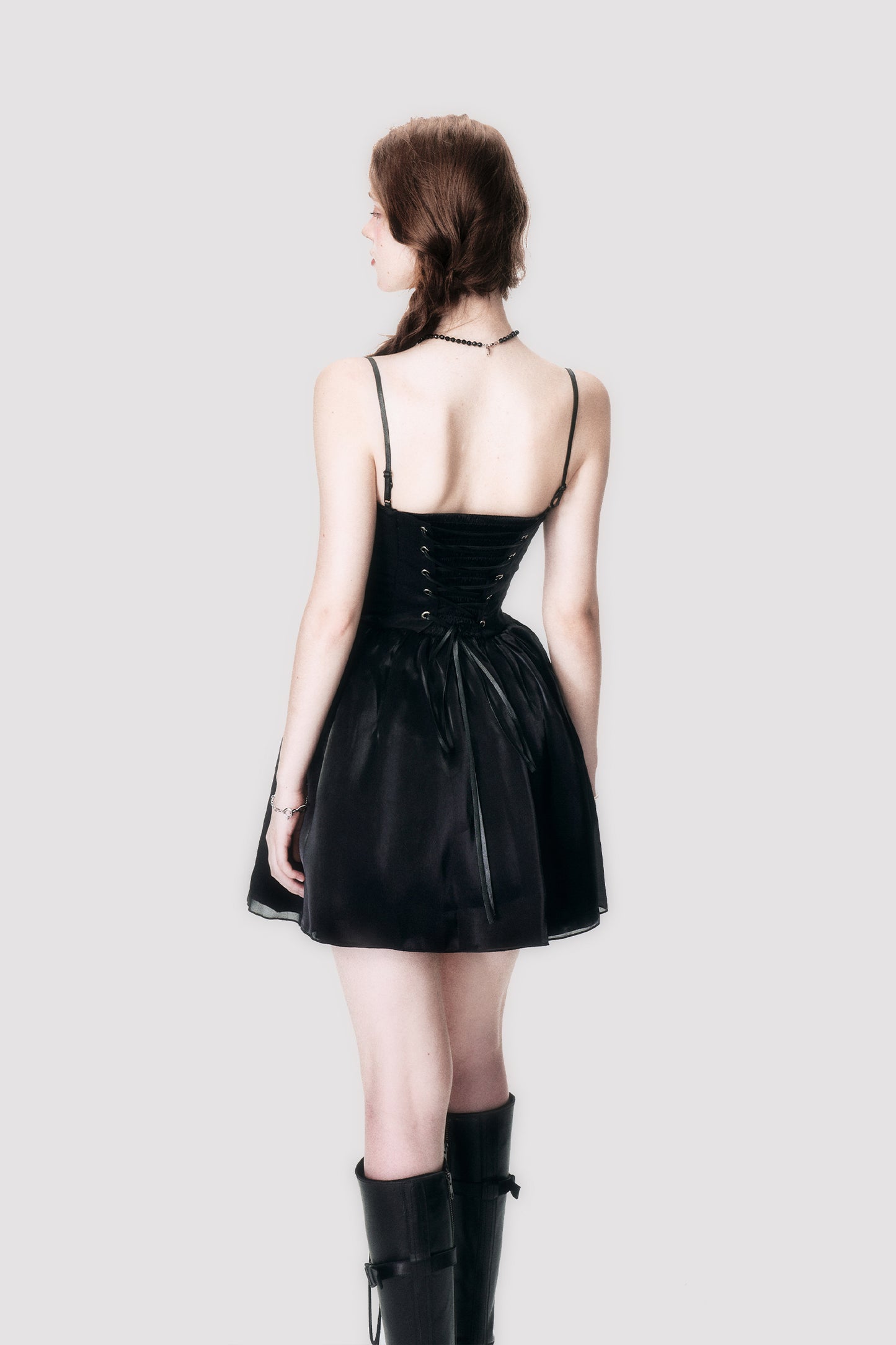 Back Open Suspender Dress