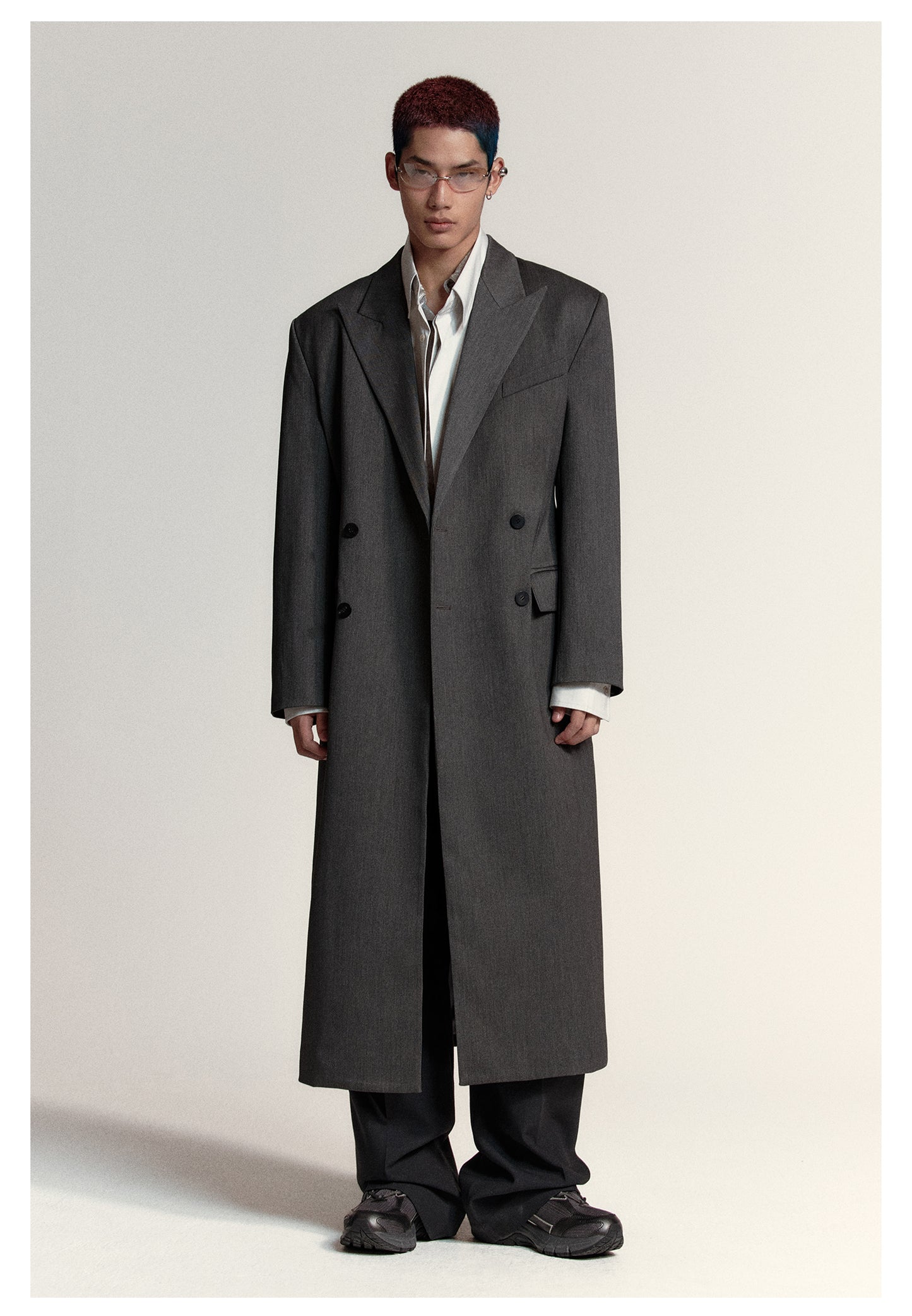 Sharp Design Long Trench Coat