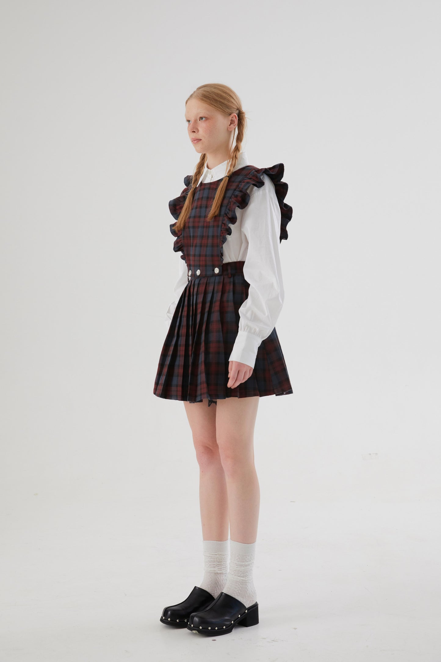 Plaid 2-way Maid Design Dress