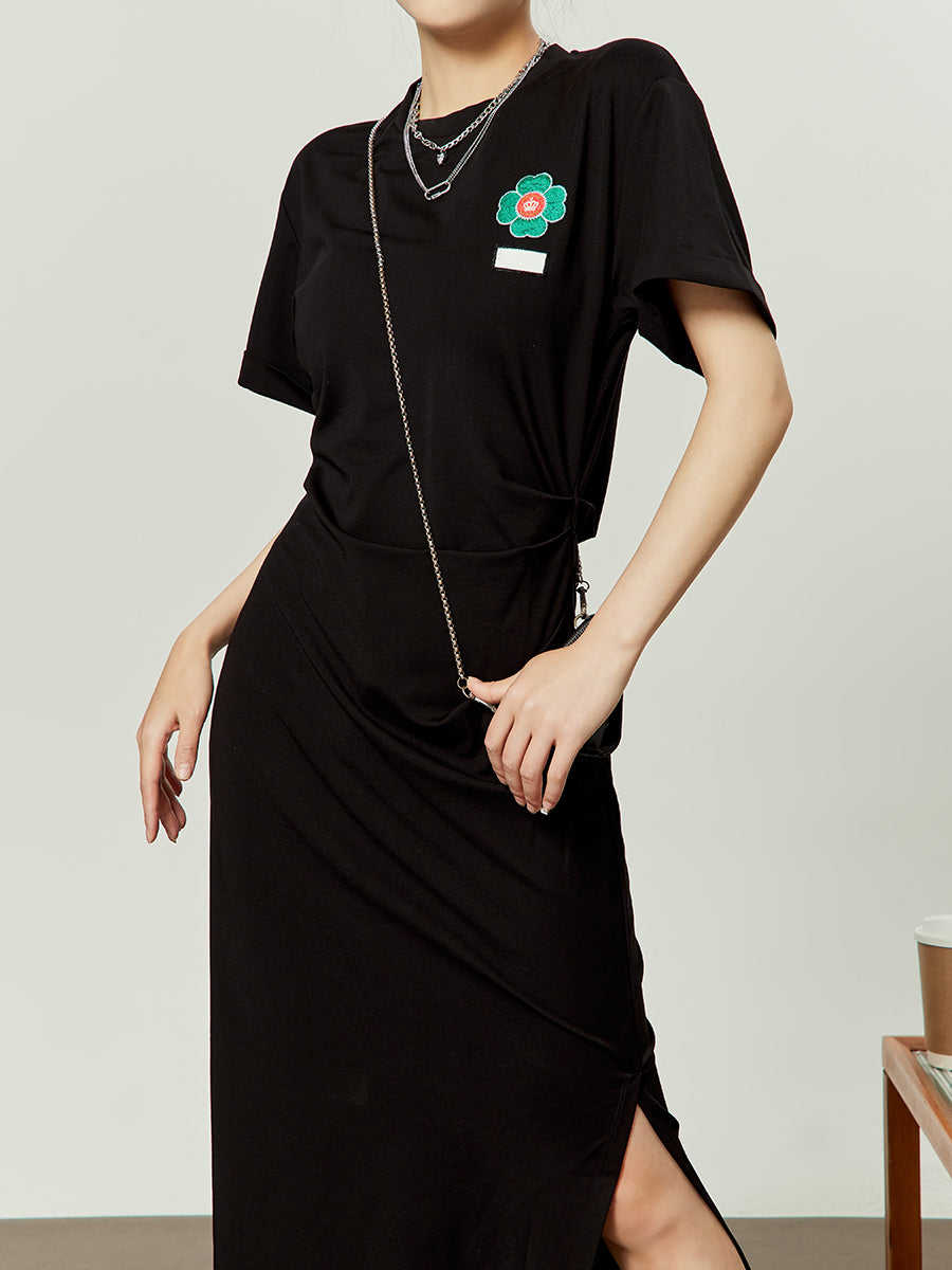 Round Neck T Shirt Dress