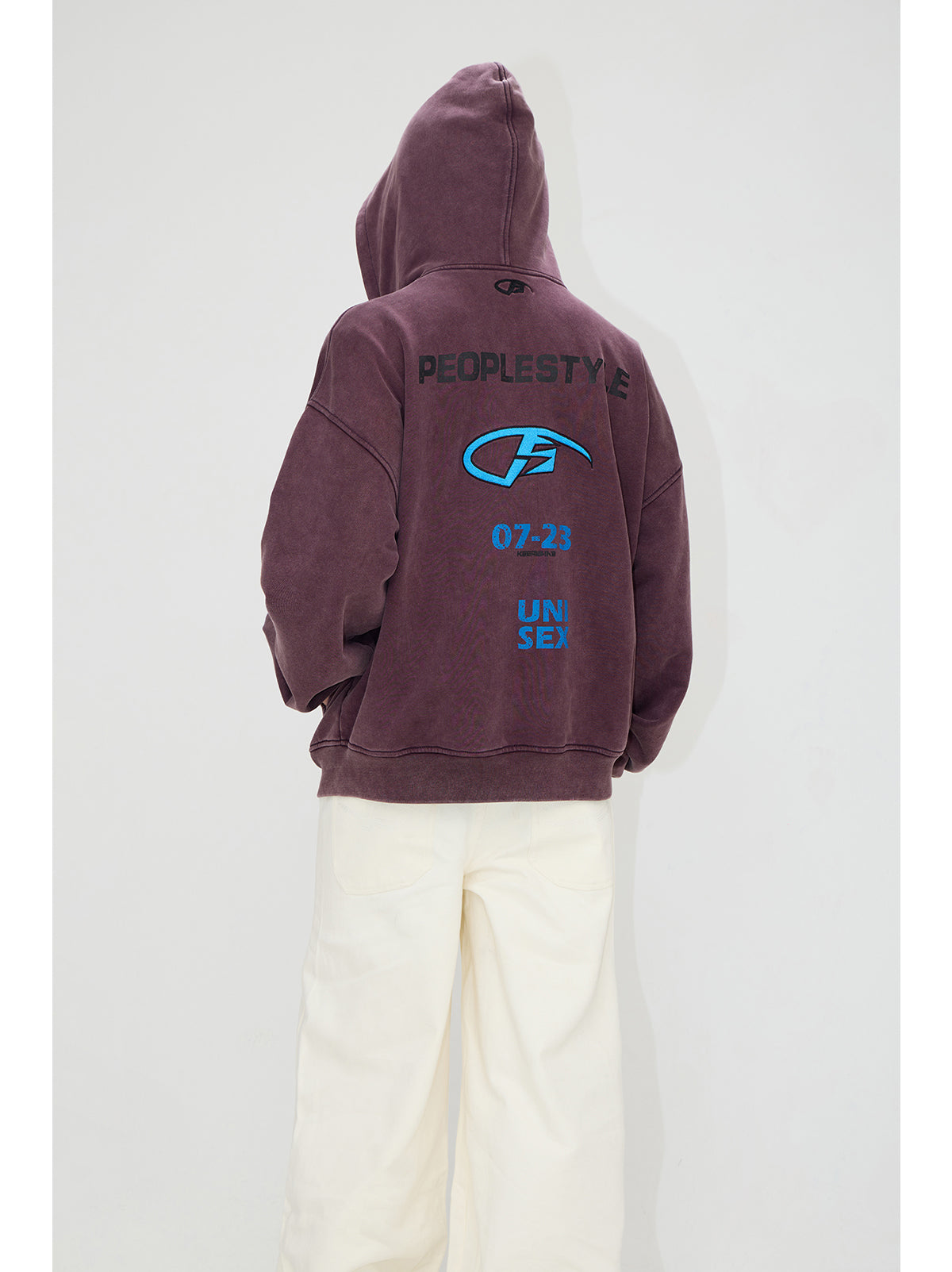 Loose Fit Zip Logo Hoodie