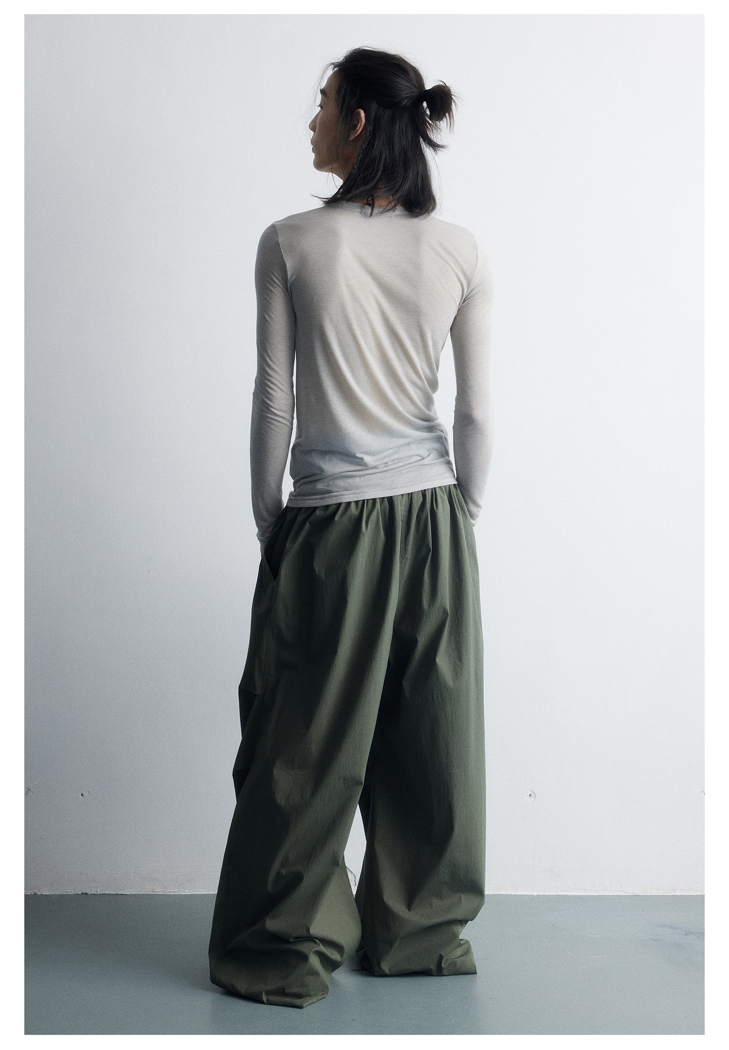 Loose wide parachute casual pants