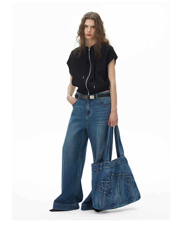 denim shoulder bag