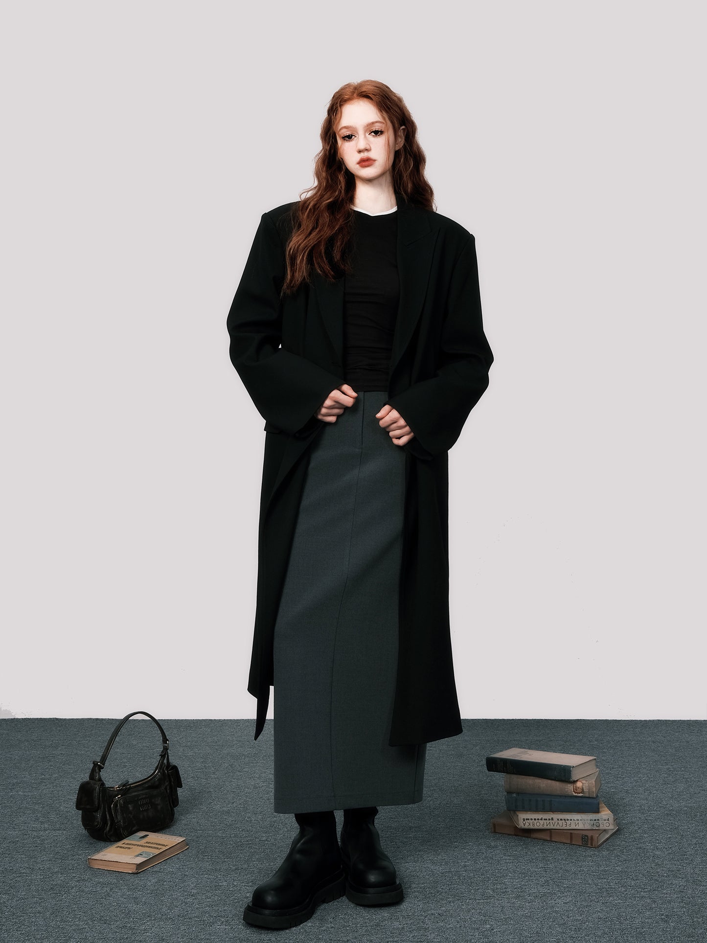 High Waist Double Long Coat