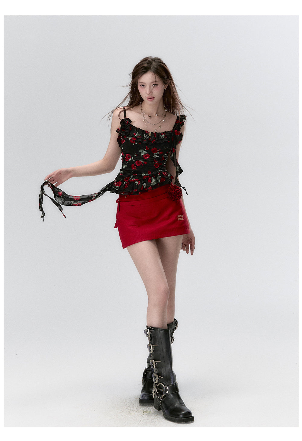 Detachable Suspenders Dress