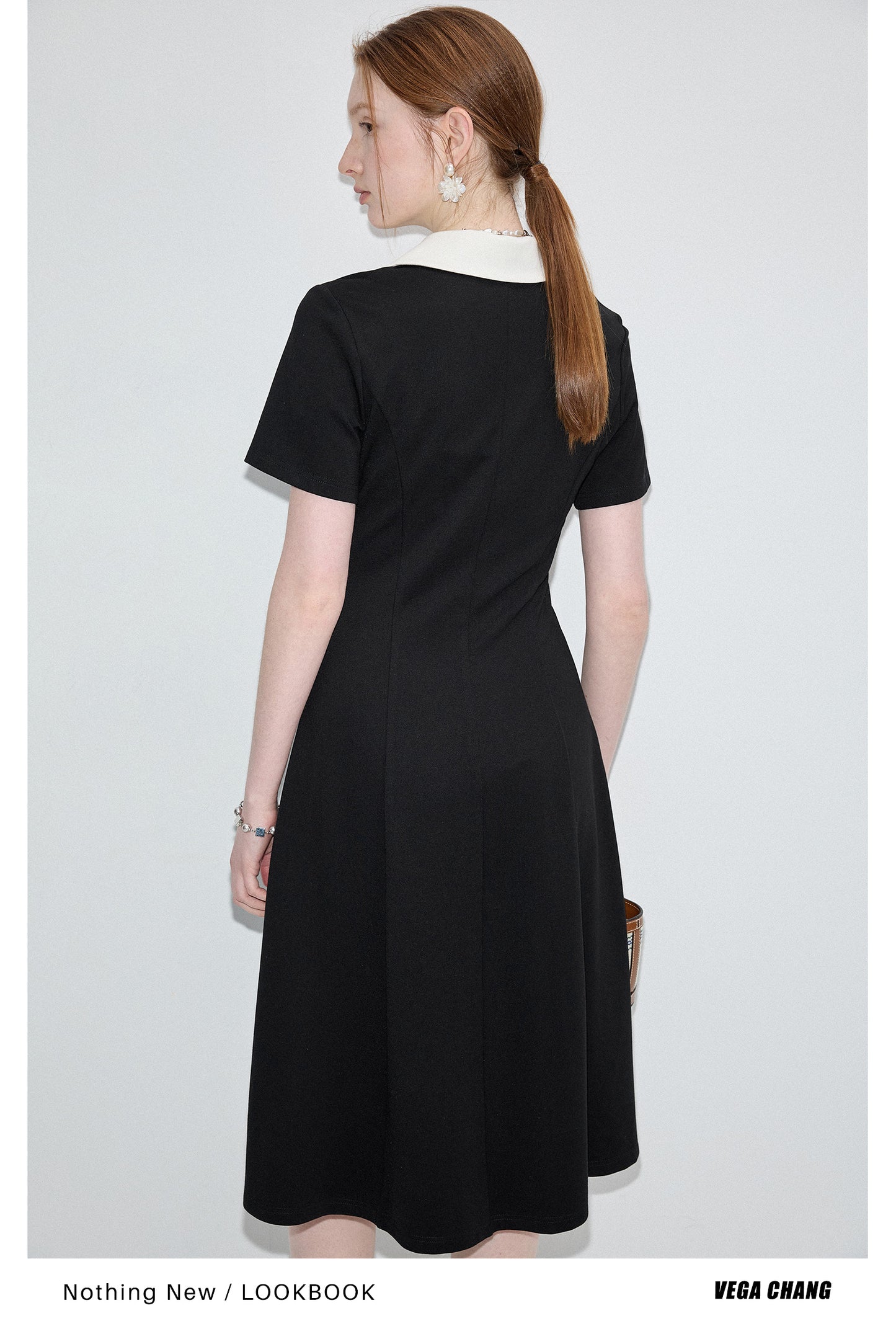 Polo collar slim dress