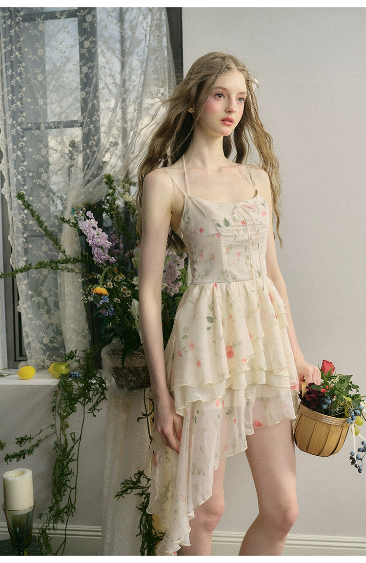 French Girly Mist Rose Dress