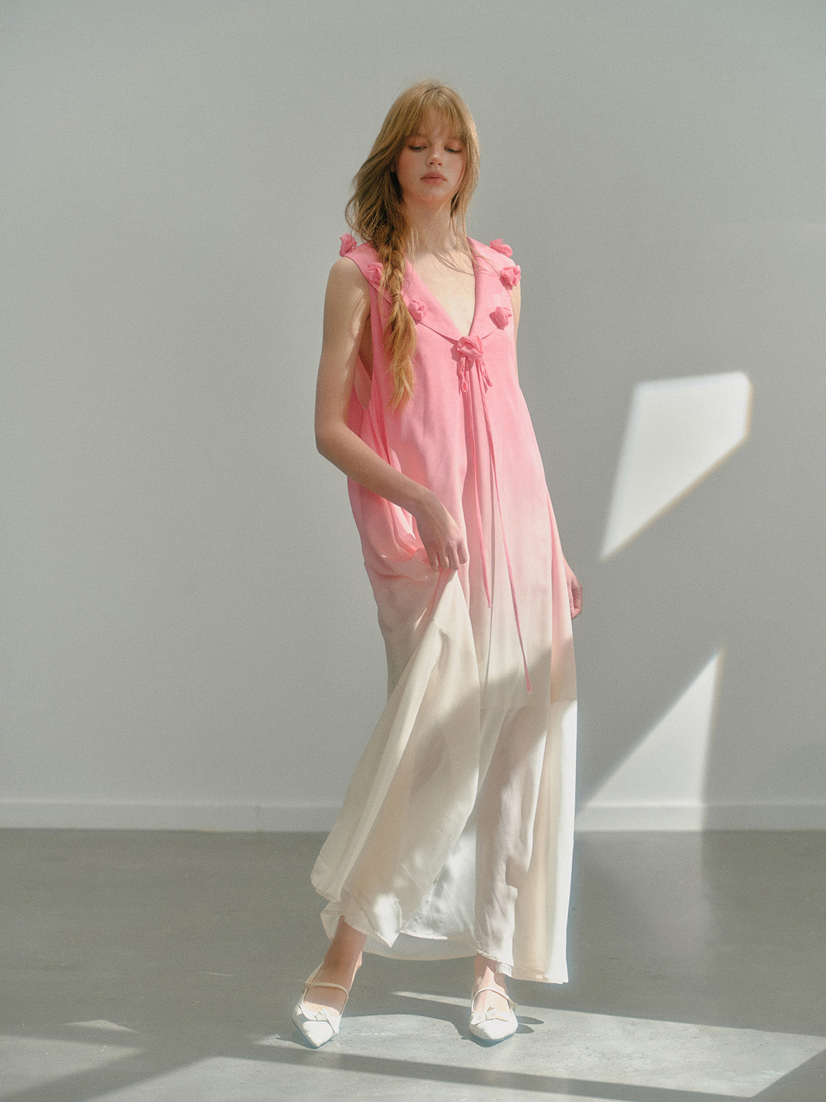 Gradient Chiffon Long Dress