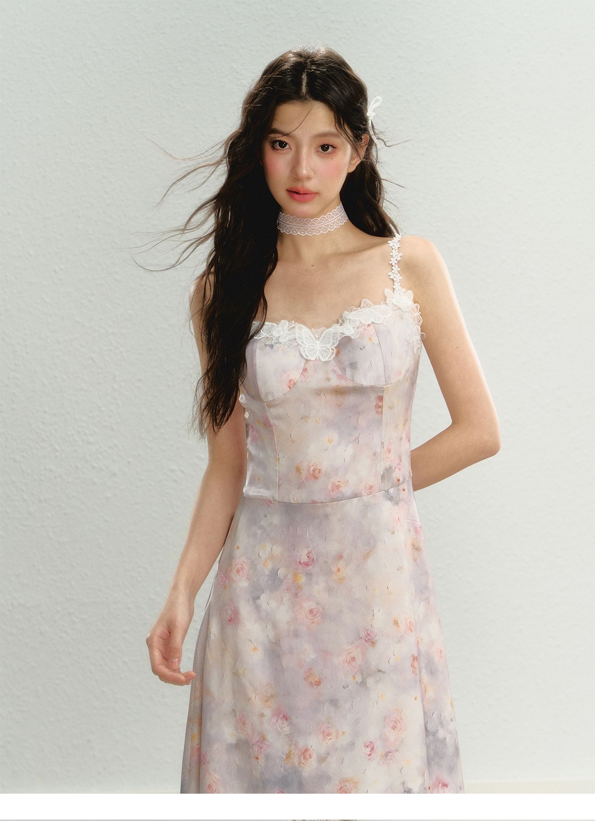 Printed Suspender Dress