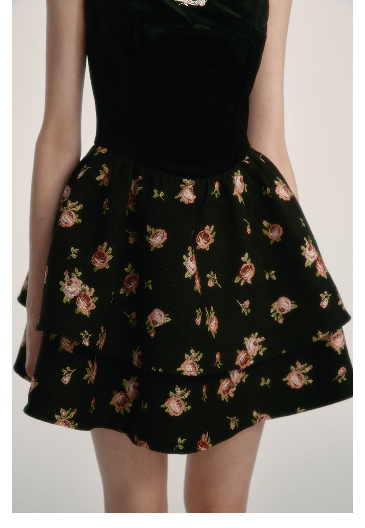 Retro skirt suspender dress