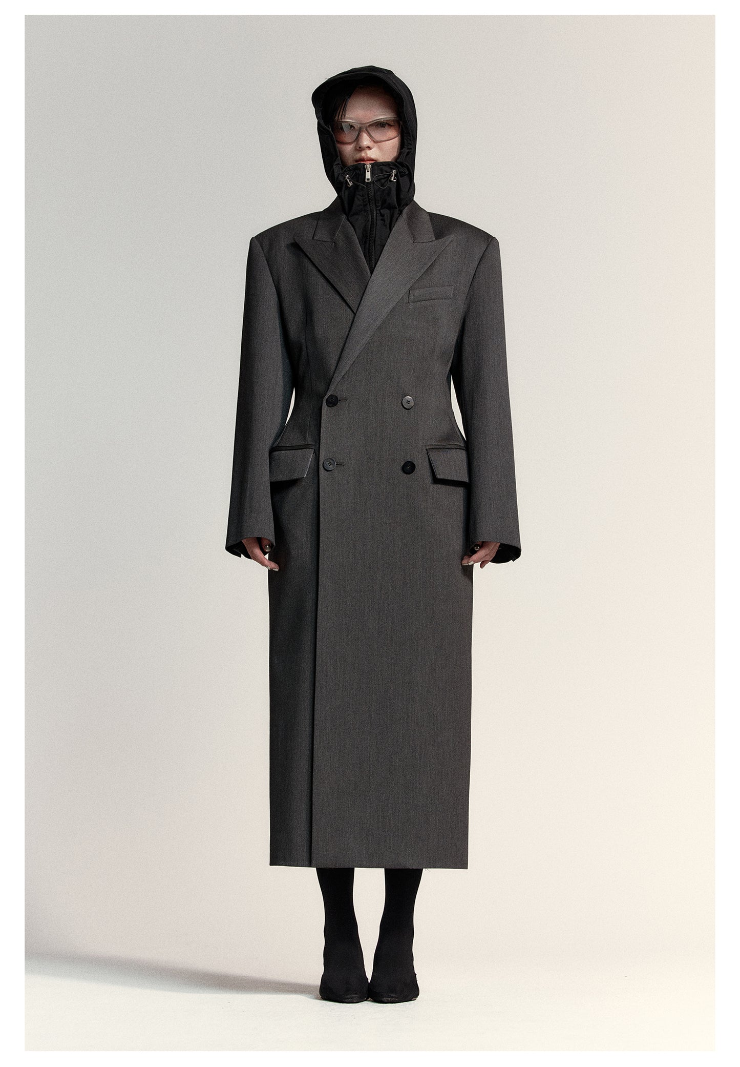 Sharp Design Long Trench Coat