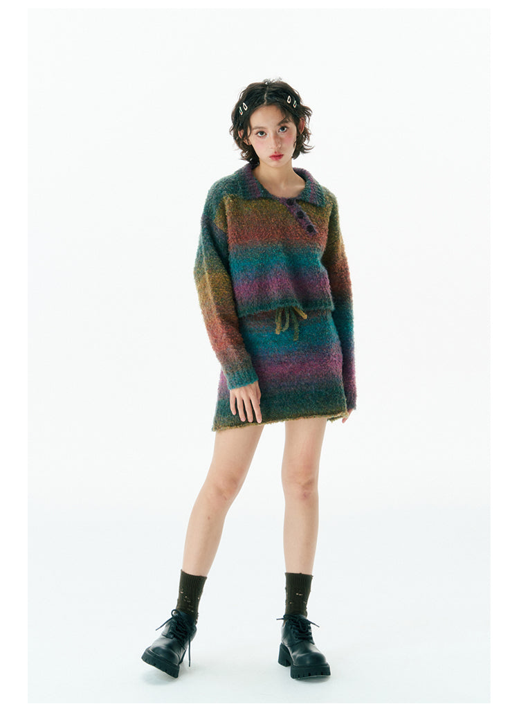 Short Length Gradient Knit & Short Length Knit Skirt Setup