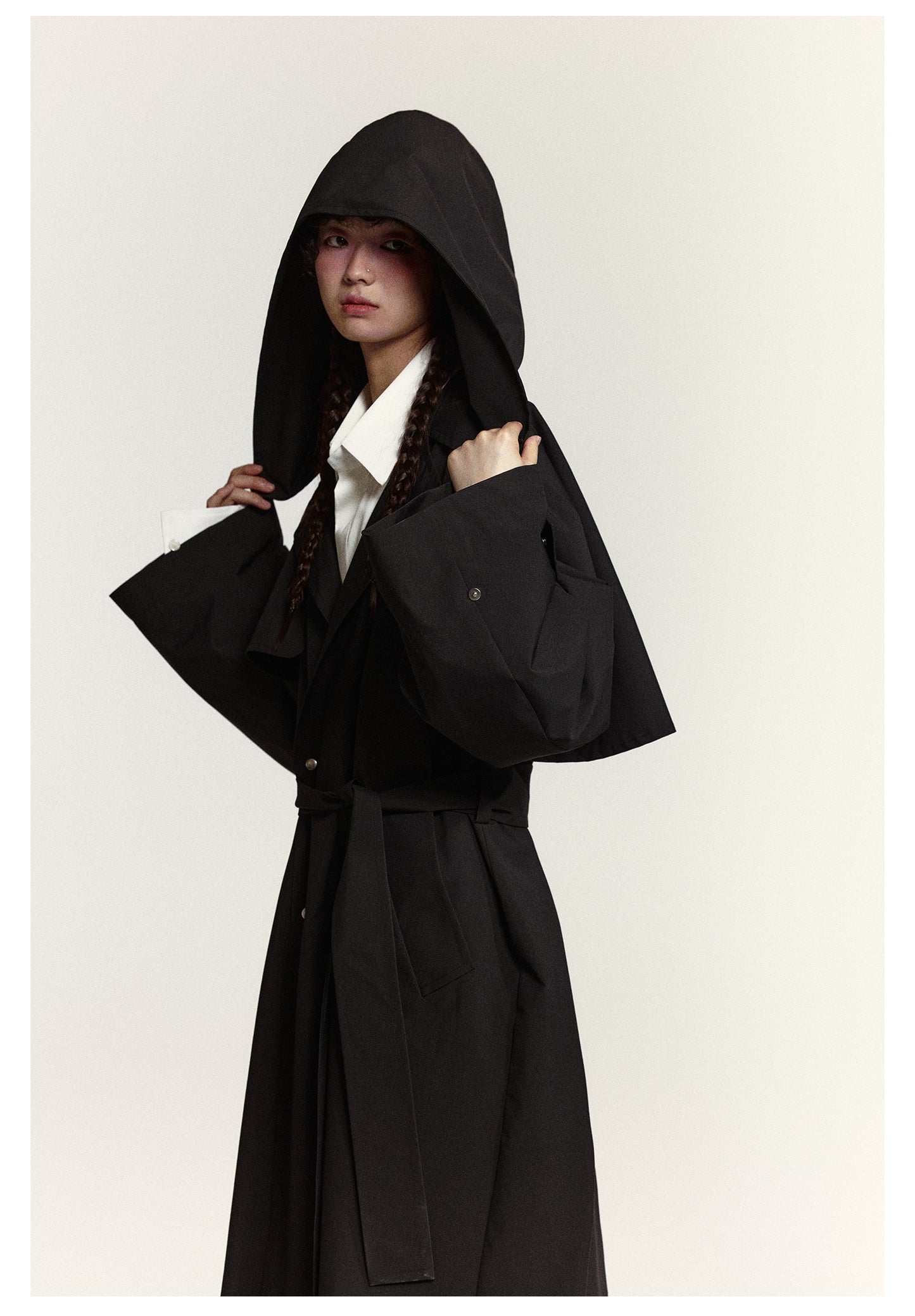 Oversized Waterproof Hooded French Coat