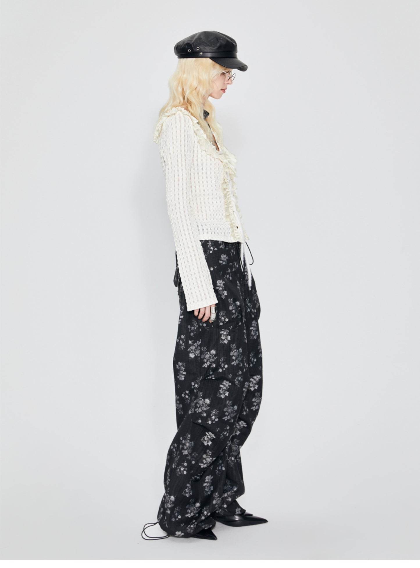 Wide Leg Floral Parachute Pants