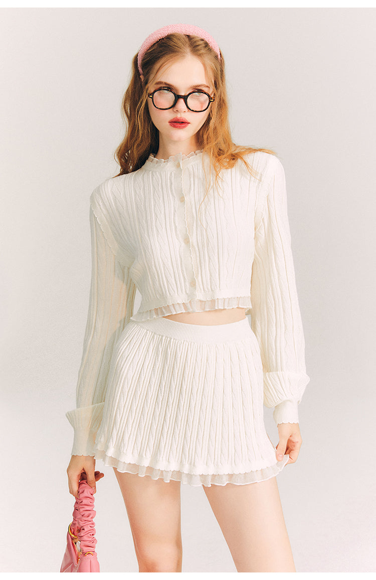 Slim Fit Short Length Knit & Short Length Knit Skirt Setup