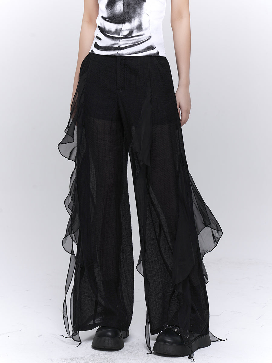 High-end wide-leg pants