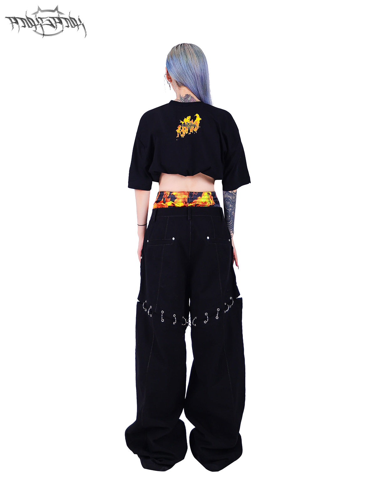 Frame layered 2-way knuckle pants