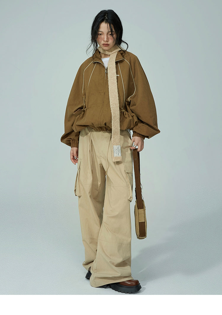 Retro wide leg cargo pants