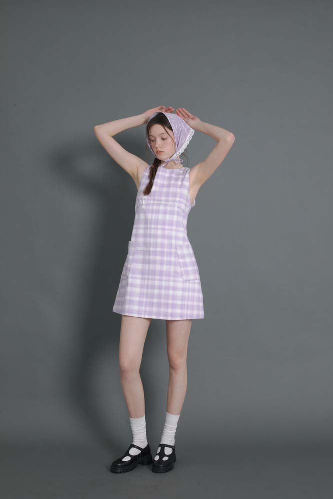 Plaid A-line dress