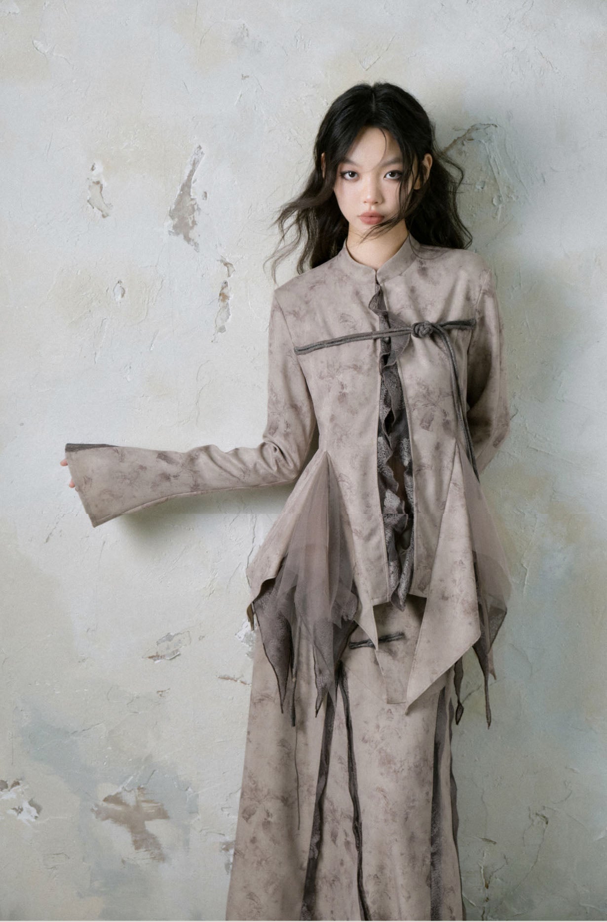 Chinese style plate button coat autumn original design niche tops