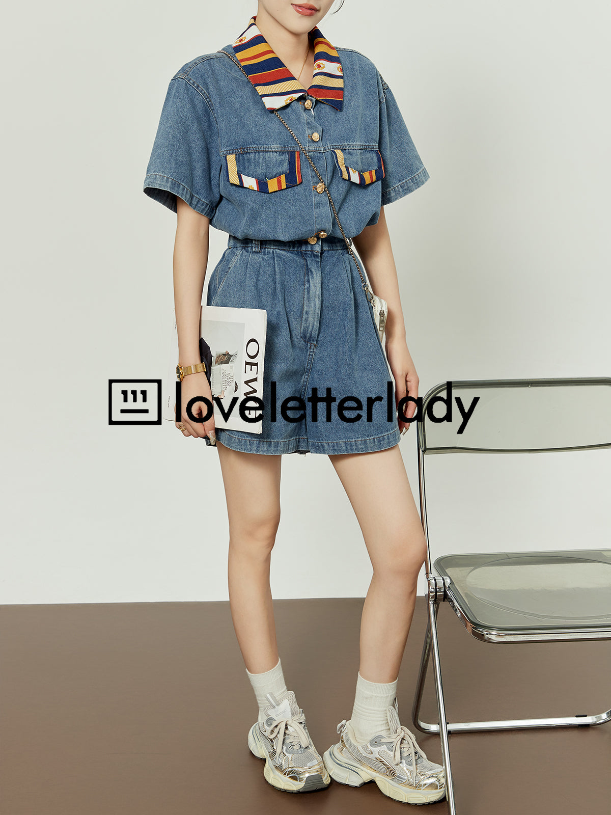 Denim Short Jumpsuit