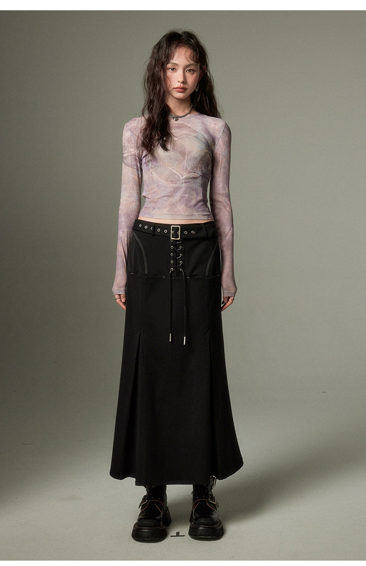 Rope Strap Slim Mermaid Skirt