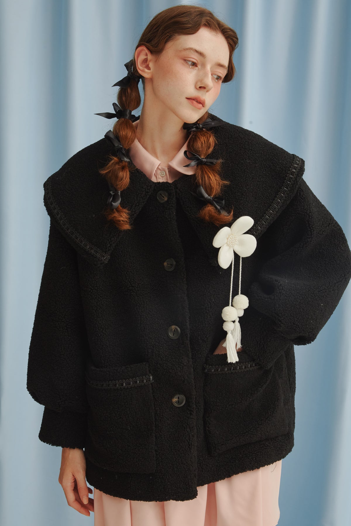 Large Collar Lamb Wool Jacket