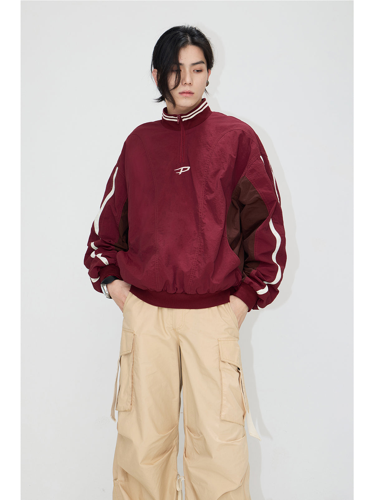 Half-zip stand collar jacket