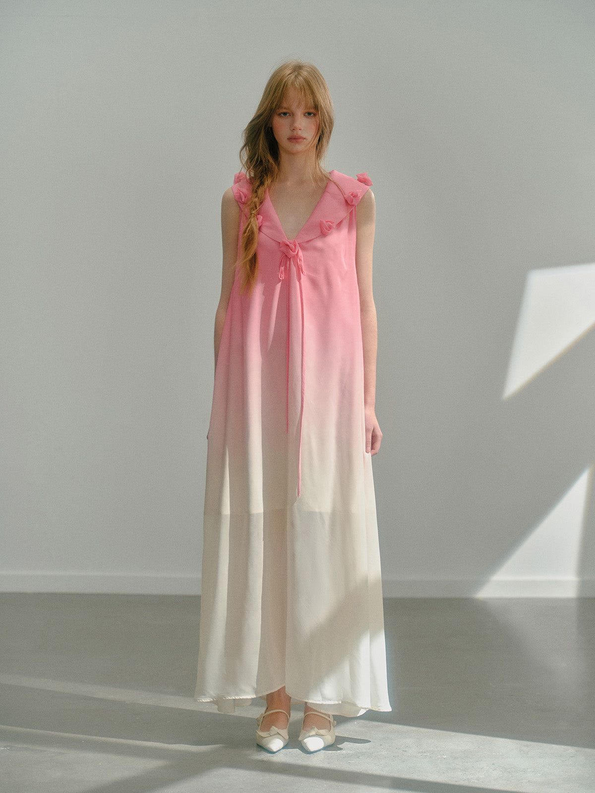 Gradient Chiffon Long Dress