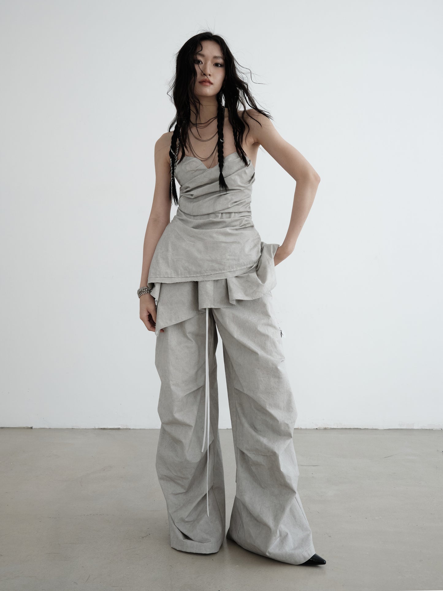 Detachable Lotus Skirt Casual Pants