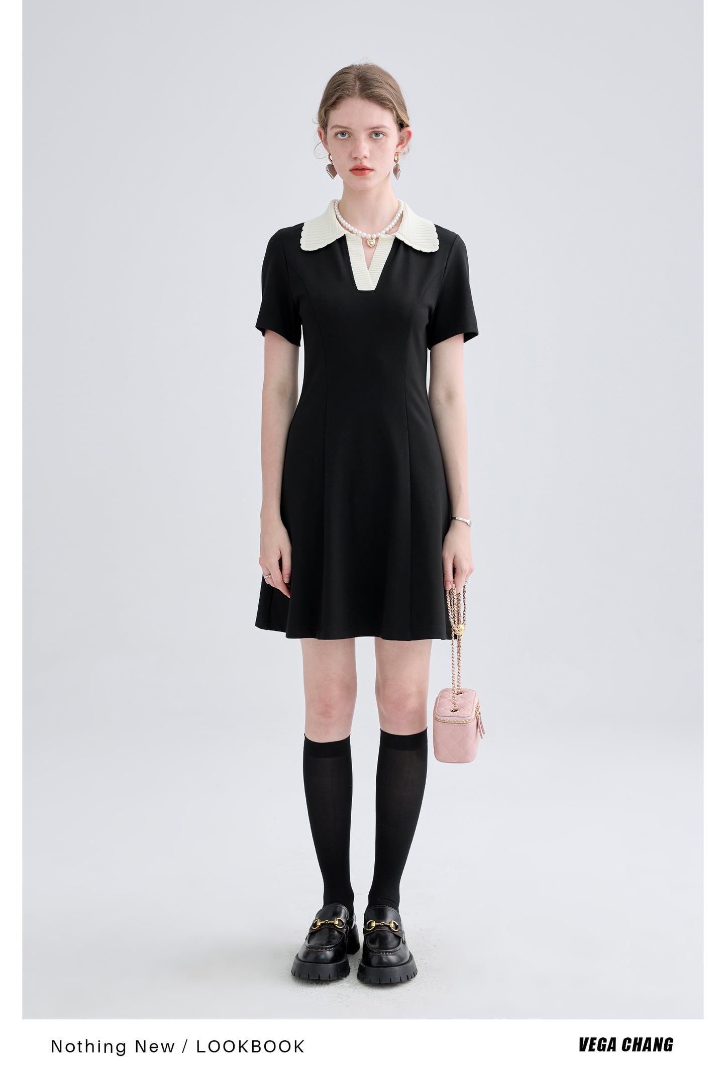 Polo collar slim dress