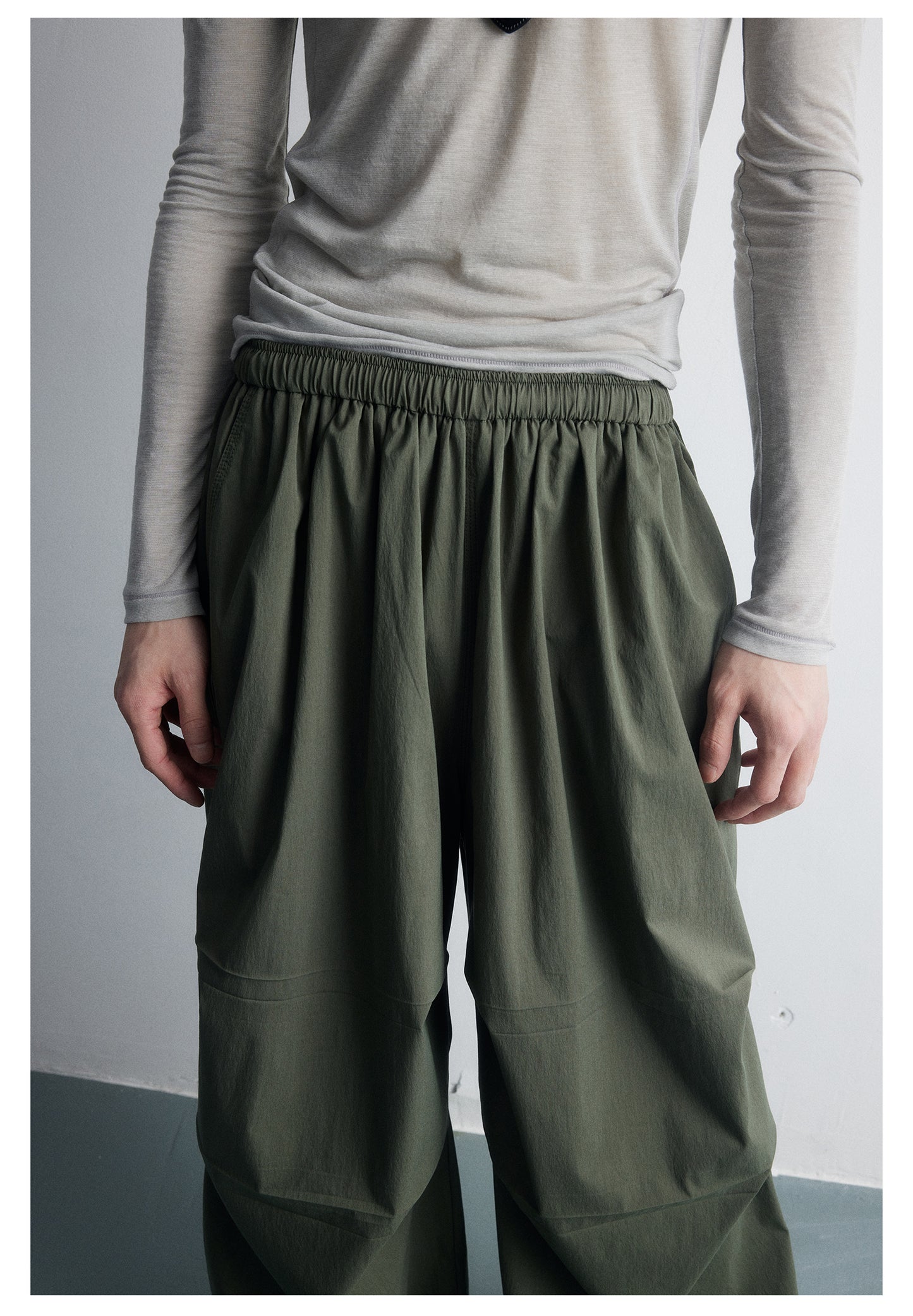 Loose wide parachute casual pants