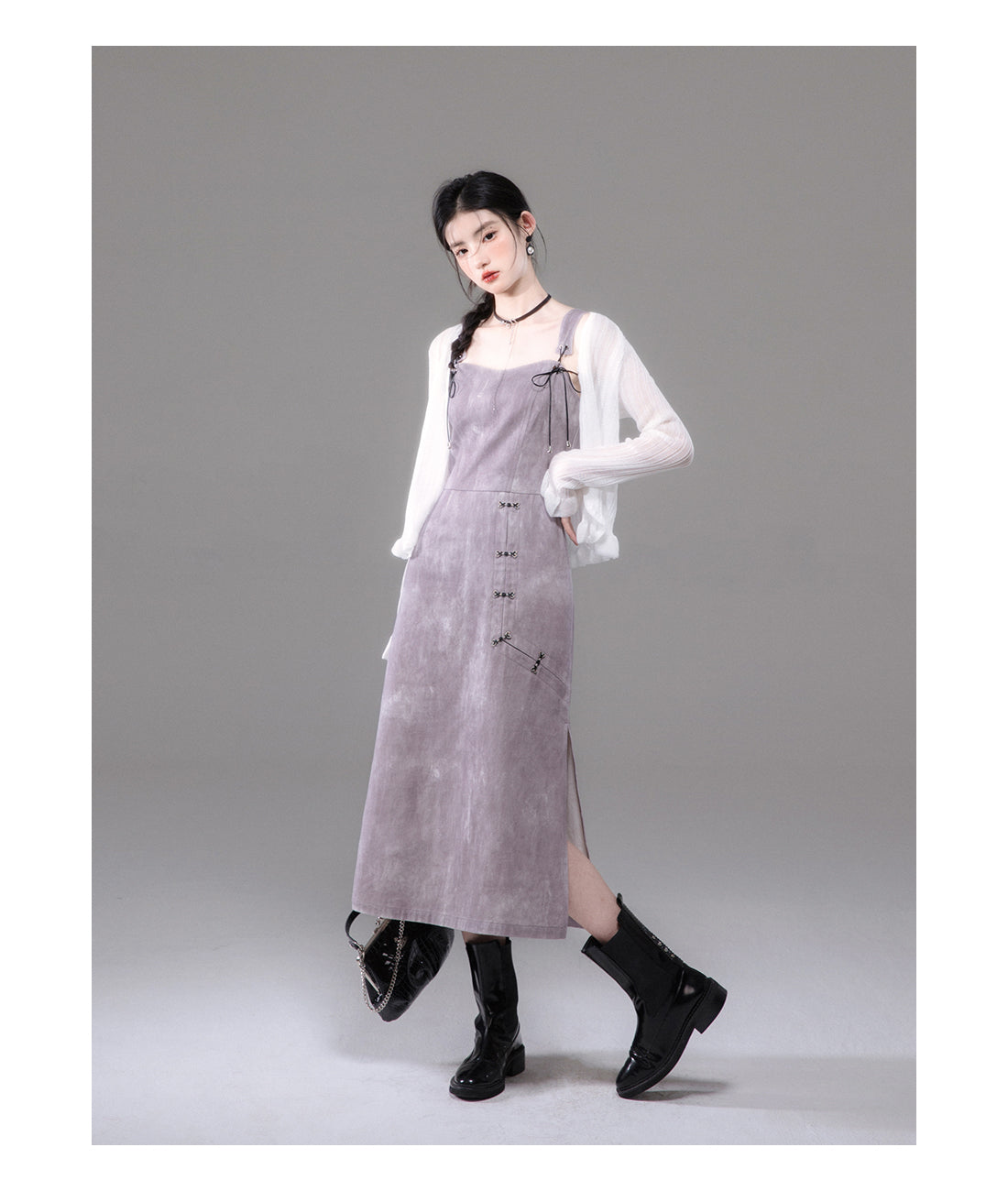 Tencel Sweater Suspender Skirt Setup