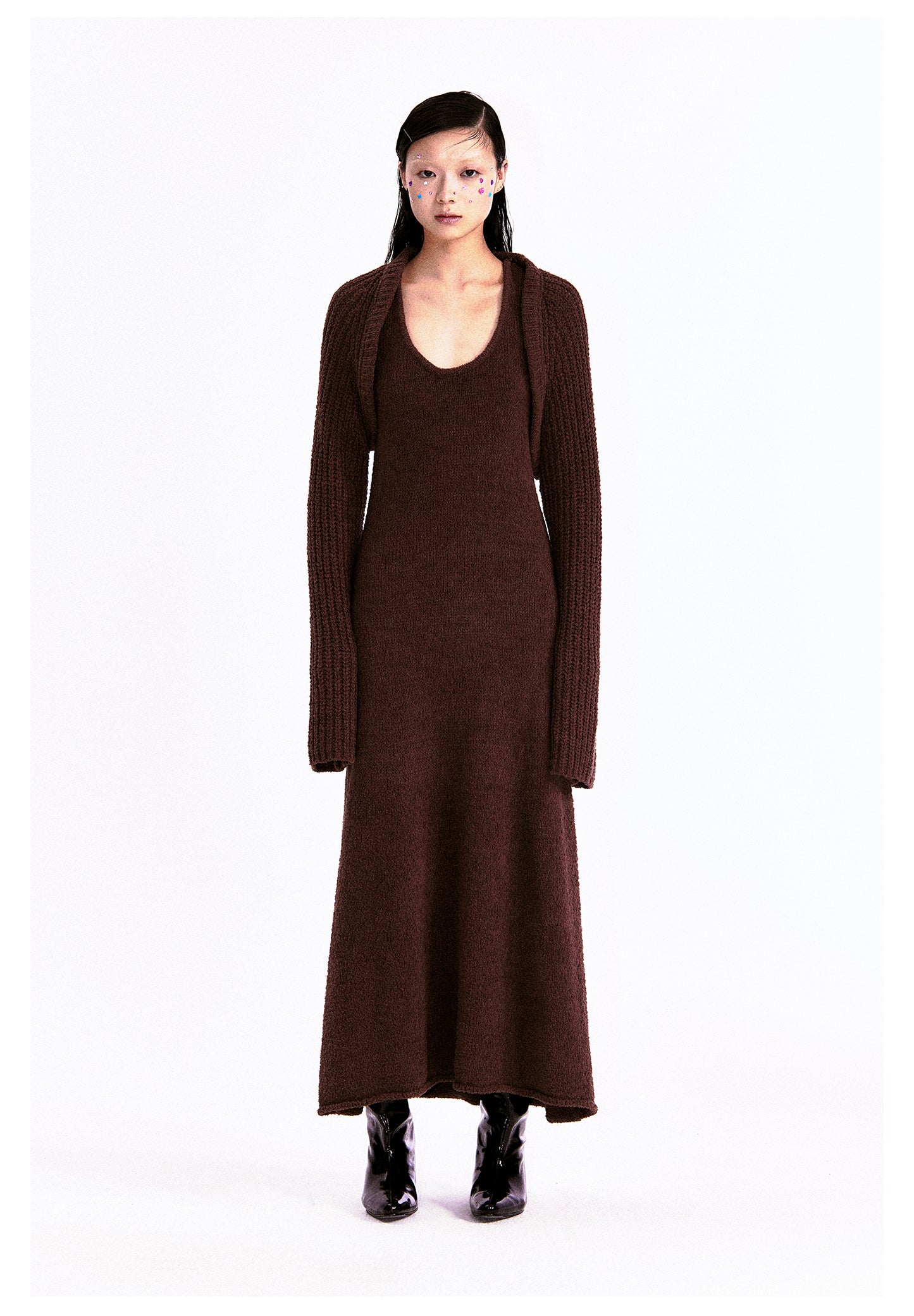 Slim Fit Long Length Casual Knit Dress