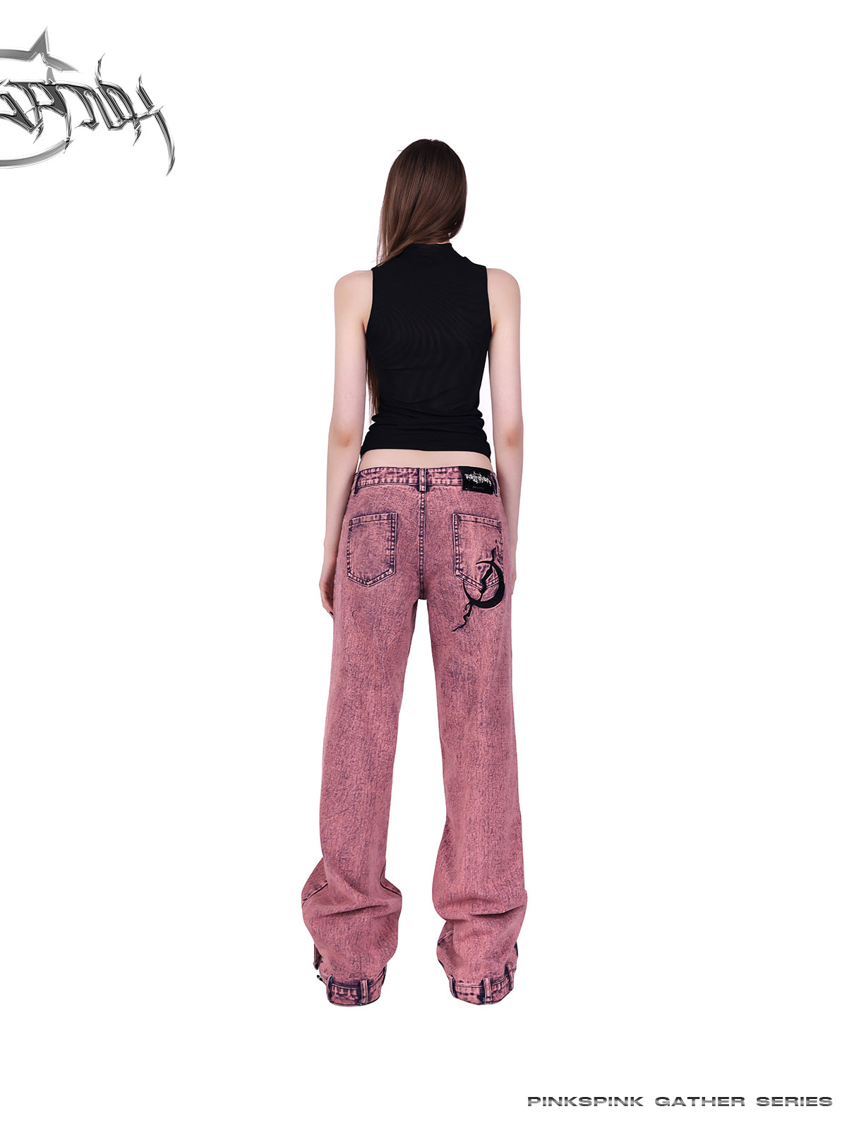 Loose Fit Reconstructed Slit Washed Denim Pants